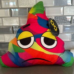 💩🌈 Rainbow Pile of Poo Emoji Plush / 7" / Toy Works Toy Factory / BRAND NEW